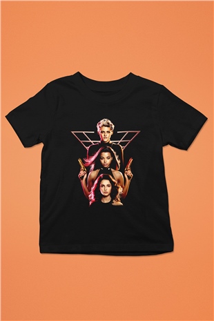 Charlies Angels Siyah Unisex  Çocuk Tişört