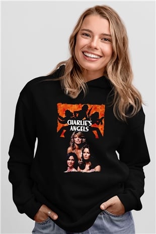 Charlies Angels Siyah Unisex Hoodie