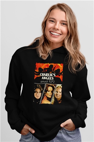 Charlies Angels Siyah Unisex Hoodie