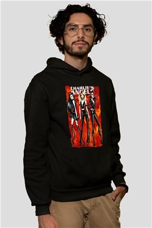 Charlies Angels Siyah Unisex Hoodie