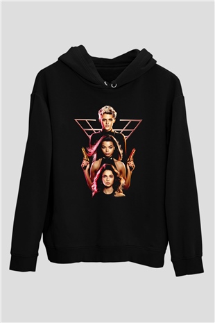 Charlies Angels Siyah Unisex Hoodie