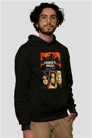 Charlies Angels Siyah Unisex Hoodie