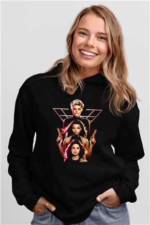 Charlies Angels Siyah Unisex Hoodie