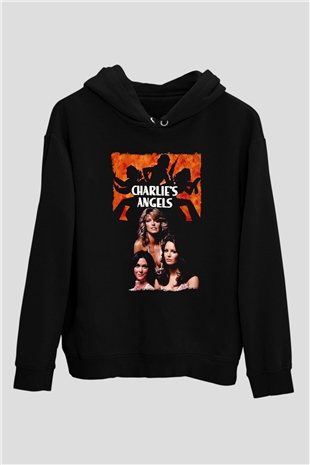 Charlies Angels Siyah Unisex Hoodie