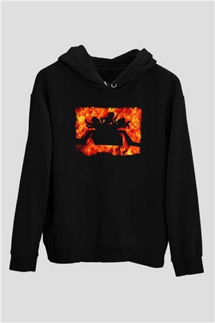Charlies Angels Siyah Unisex Kapüşonlu Sweatshirt