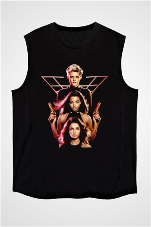 Charlies Angels Siyah Unisex  Kolsuz Tişört