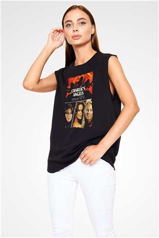 Charlies Angels Siyah Unisex  Kolsuz Tişört