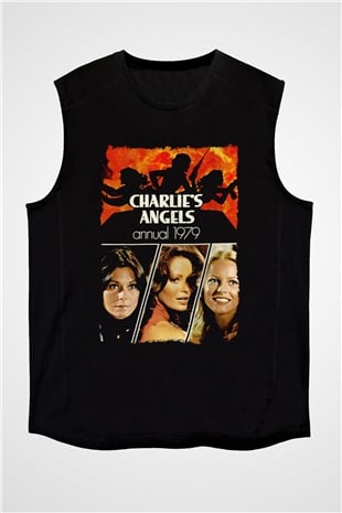 Charlies Angels Siyah Unisex  Kolsuz Tişört