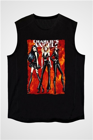 Charlies Angels Siyah Unisex  Kolsuz Tişört