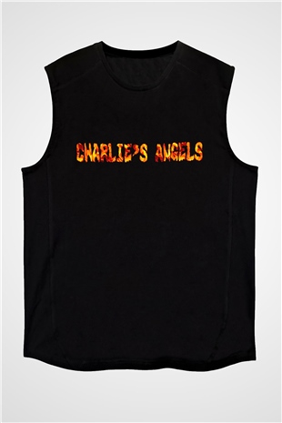 Charlies Angels Siyah Unisex  Kolsuz Tişört