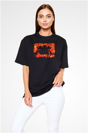 Charlies Angels Siyah Unisex Oversize Tişört