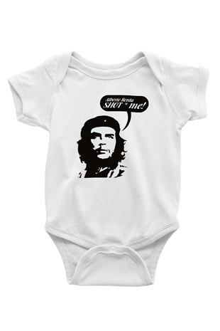Che Guevara Baskılı Beyaz Unisex Bebek Body - Zıbın