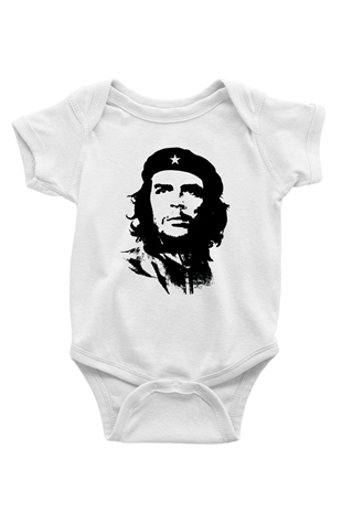 Che Guevara Baskılı Beyaz Unisex Bebek Body - Zıbın