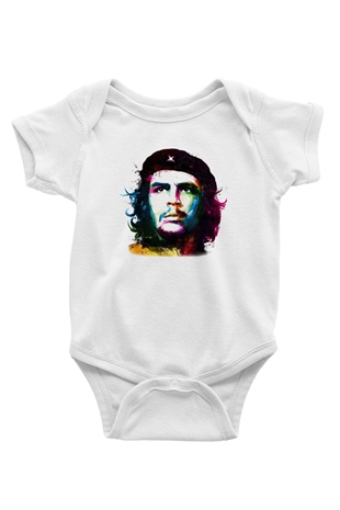Che Guevara Baskılı Beyaz Unisex Bebek Body - Zıbın