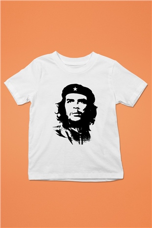Che Guevara Baskılı Beyaz Unisex Çocuk Tişört