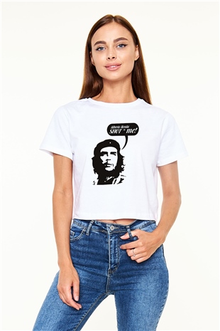 Che Guevara Beyaz Croptop Tişört