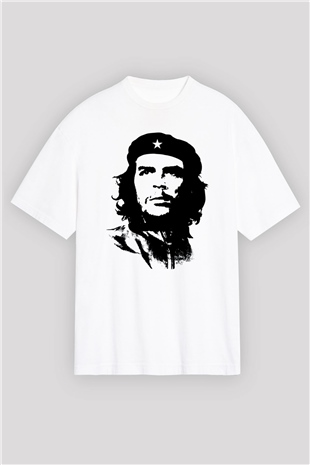 Che Guevara Beyaz Unisex Oversize Tişört T-Shirt