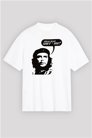 Che Guevara Beyaz Unisex Oversize Tişört T-Shirt