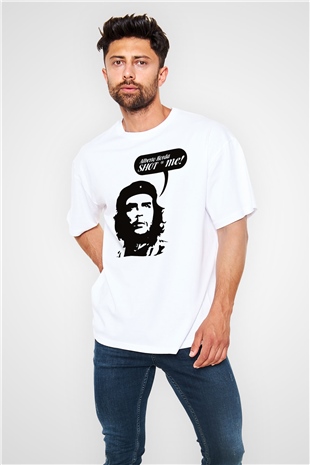 Che Guevara Beyaz Unisex Oversize Tişört T-Shirt