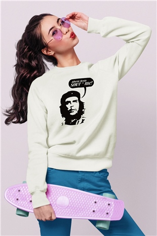 Che Guevara Beyaz Unisex Sweatshirt