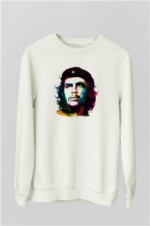 Che Guevara Beyaz Unisex Sweatshirt