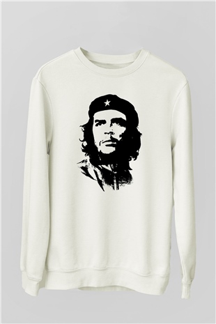 Che Guevara Beyaz Unisex Sweatshirt