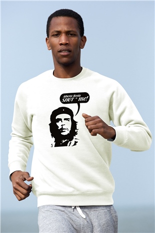 Che Guevara Beyaz Unisex Sweatshirt