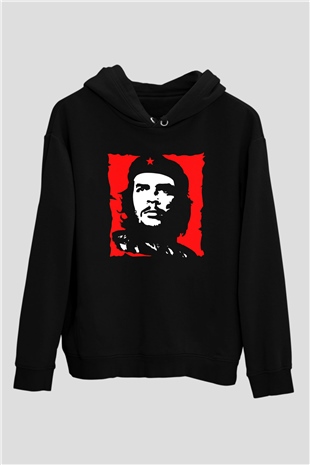 Che Guevara Siyah Unisex Hoodie