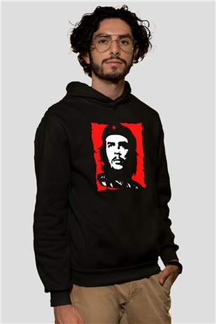 Che Guevara Siyah Unisex Hoodie