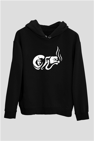 Che Guevara Siyah Unisex Hoodie