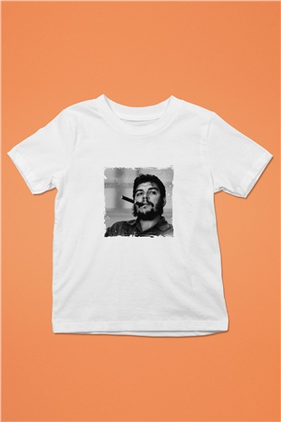 Che Guevara Unisex Baskılı Beyaz Çocuk Tişört