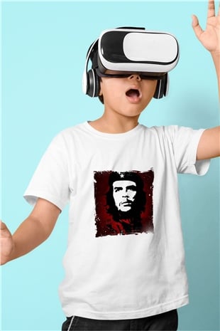 Che Guevara Unisex Baskılı Beyaz Çocuk Tişört