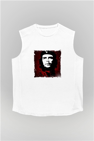 Che Guevara Unisex Baskılı Beyaz Kolsuz Tişört