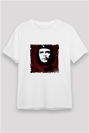 Che Guevara Unisex Baskılı Beyaz Tişört