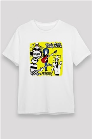Cheap Trick Baskılı Unisex Beyaz Tişört