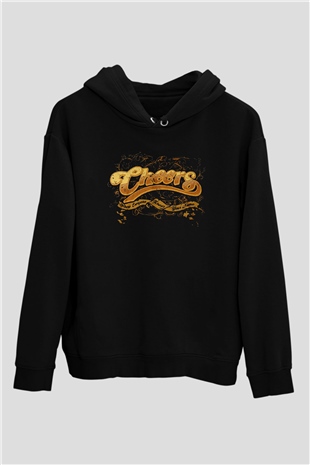 Cheers Siyah Unisex Hoodie