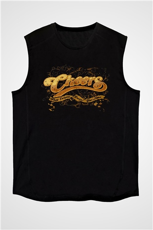 Cheers Siyah Unisex  Kolsuz Tişört
