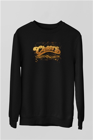 Cheers Siyah Unisex  Sweatshirt
