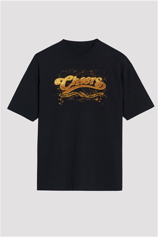 Cheers Siyah Oversize Tişört
