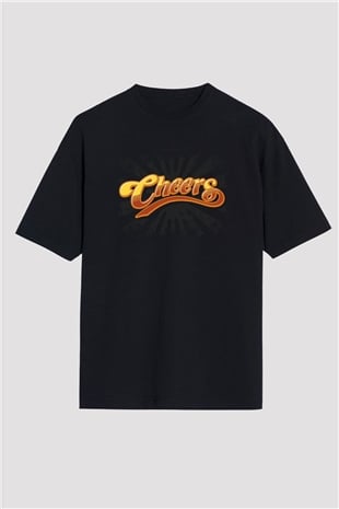 Cheers Siyah Oversize Tişört