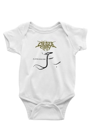 Chelsea Grin Baskılı Unisex Beyaz Bebek Body - Zıbın