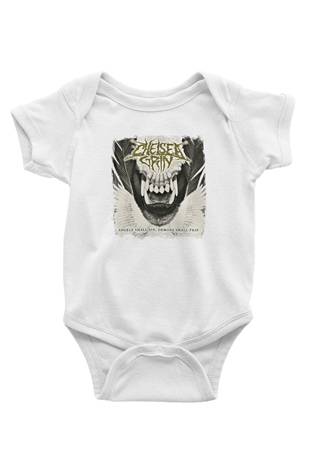 Chelsea Grin Baskılı Unisex Beyaz Bebek Body - Zıbın