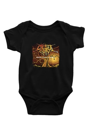 Chelsea Grin Baskılı Unisex Siyah Bebek Body - Zıbın