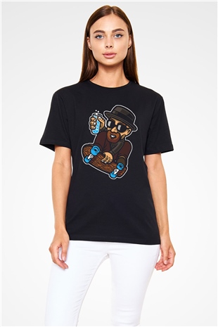 Chemical Board Baskılı Unisex Siyah Tişört