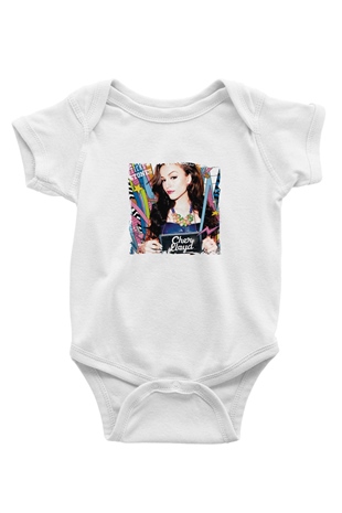 Cher Lloyd Baskılı Unisex Beyaz Bebek Body - Zıbın