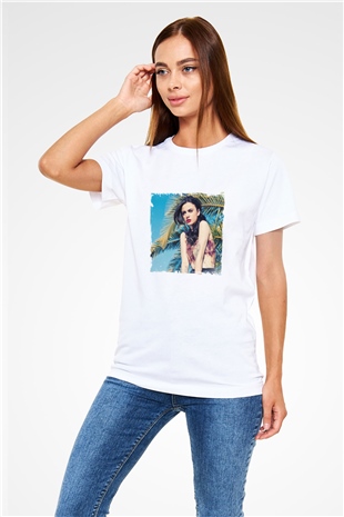 Cher Lloyd Baskılı Unisex Beyaz Tişört
