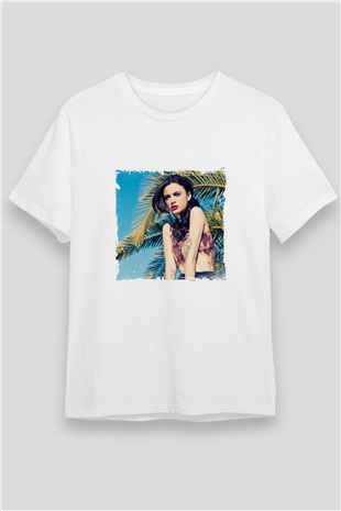 Cher Lloyd Baskılı Unisex Beyaz Tişört