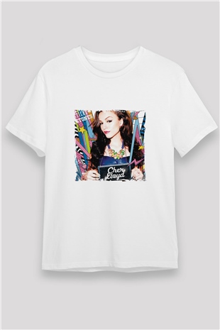 Cher Lloyd Baskılı Unisex Beyaz Tişört