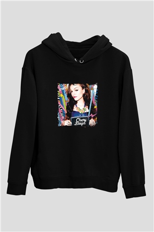 Cher Lloyd Baskılı Unisex Siyah Hoodie