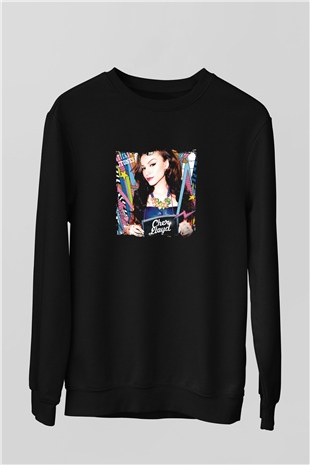 Cher Lloyd Baskılı Unisex Siyah Sweatshirt